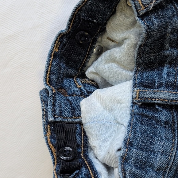 babyGap 1969 distressed raw hem cotton denim jeans shorts 12-18 months baby boy - Picture 5 of 7